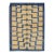 Vintage Mid-Century Modern Tulu Turkish Rug With Tribal Pattern in Blue and Soft Gold For Sale