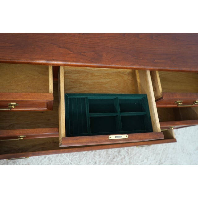 Stickley Stickley Cherry Regency Style 5 Drawer Dresser For Sale - Image 4 of 18