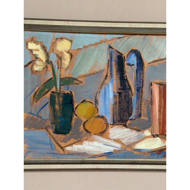 Gösta Falck, Tabletop, 1960s, Oil on Canvas, Framed For Sale - Image 8 of 18