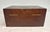 Brown Signed Antique 19th Century Gaming Poker Wood Brass Box Travel Set Clay Chips For Sale - Image 8 of 11