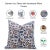 Fabdivine Handcrafted Block Print Cushion Cover 16x16 Inch Thick Cotton White-Mandakini For Sale - Image 4 of 4