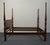 Wood High End Vintage Solid Mahogany Traditional Style King Size Four Poster Rice Bed 623-174 For Sale - Image 7 of 9