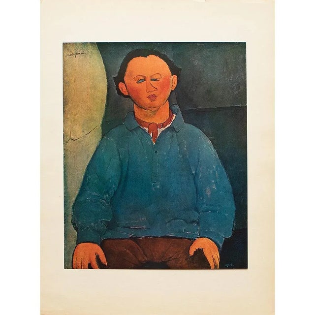 A rare excellent vintage First Edition offset lithograph, print, after portrait of Oscar Mietschaninoff by Amedeo...