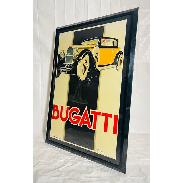 1950s Bugatti Type 46 Art Deco Lithograph Poster by René Vincent Framed For Sale - Image 10 of 18