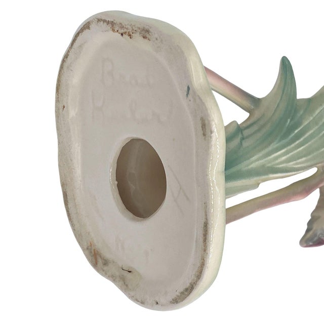 1950s Mid Century Modern Lookers Pink Flamingo Ceramic Tabletop Scultpure Set by Brad Keeler, 2 Pieces For Sale - Image 16 of 17