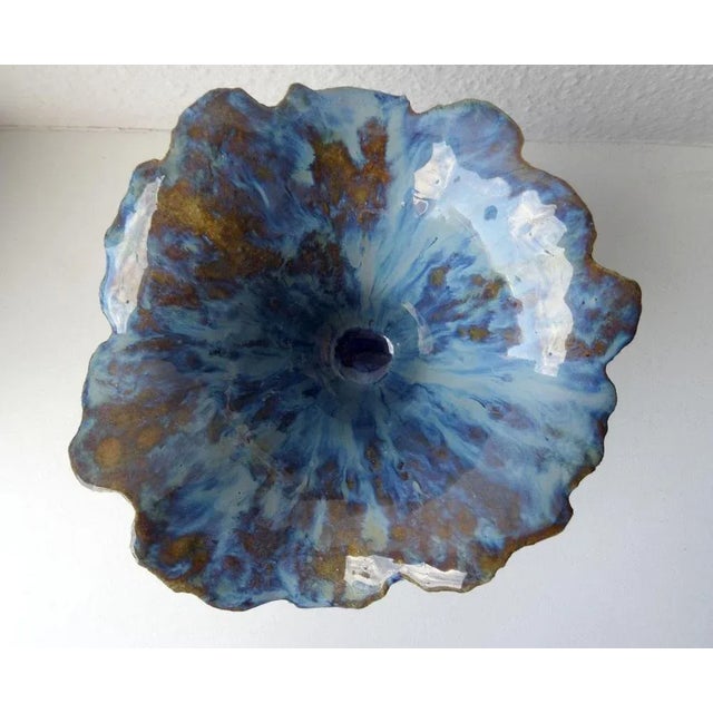 Vase blue flower. 2017. Stone mass, h 13 cm, diam. 15.5 cm I have official proof of authenticity such as vintage catalogs,...