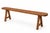 Antique French Cherry Wood Bench, 1800s For Sale - Image 6 of 6