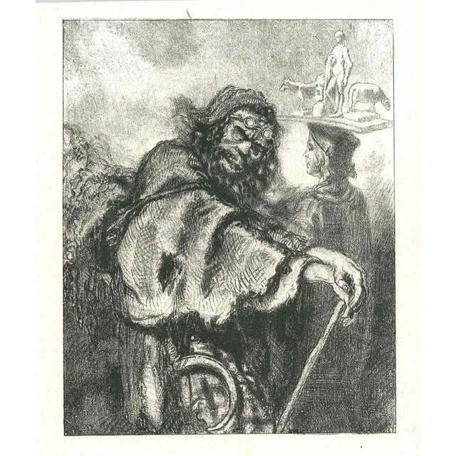 Paul Gavarni, The Rage and Agony, Original Lithograph, 1881 For Sale