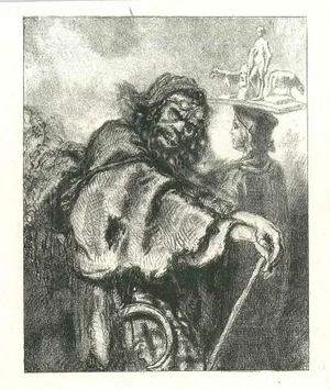 Paul Gavarni, The Rage and Agony, Original Lithograph, 1881