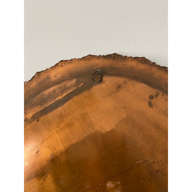 Antique Etched Copper Wall Decor Tray For Sale - Image 4 of 4