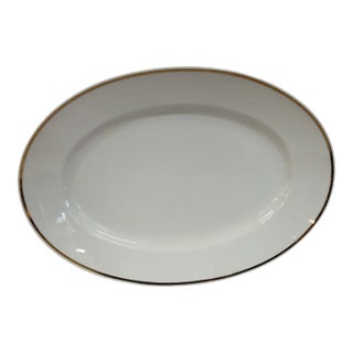 Early 20th Century Italian Oval Platter Gilt Rim by Ginori For Sale