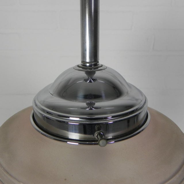 Art Deco Hanging Lamp with Pink Glass Shade, 1930s For Sale - Image 9 of 13