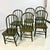 Late 19th Century Late 19th C. Antique Americana Farmhouse Boho Chic Chippy Paint Windsor Pine Dining Chairs - Set of 6. For Sale - Image 5 of 16