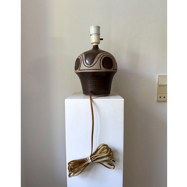 1960s Stoneware Table Lamp by Marianne Starck for Michael Andersen Bornholm, Denmark, 1960s For Sale - Image 5 of 7