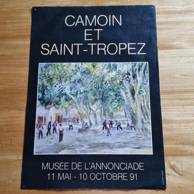 Paper Camoin & St Tropez Exhibition Poster, 1991 For Sale - Image 7 of 7