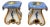 Pair of Vintage Italian Majolica Ceramic Fruit Motif Garden Stools For Sale