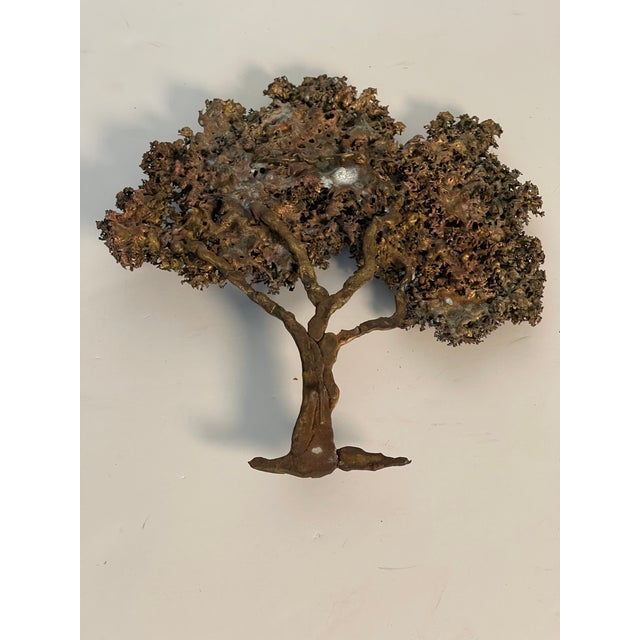 1950s Brutalist Curtis Jere Style Bronze Tree Wall Sculpture For Sale In Miami - Image 6 of 6