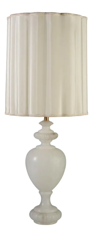 1950s Italian Neoclassical Alabaster Vase Urn Baluster Marbro Style Lamp