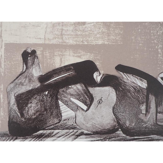 Henry Moore, Reclining Figure, Original Lithograph For Sale - Image 3 of 6