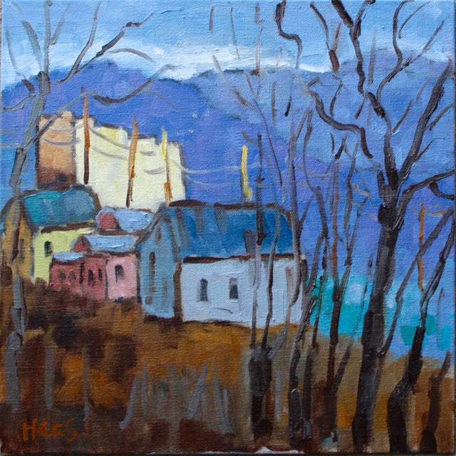 "Virginia City" Contemporary Western Landscape Oil Painting For Sale