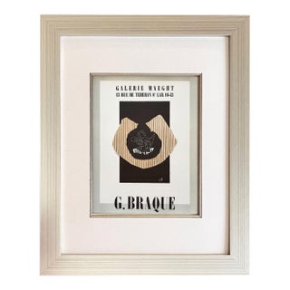 Braque Lithograph 1 Expo Maeght Galerie Framed For Sale