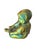 Ceramic Vintage Zsolnay Hand Crafted Pottery Small Children Sitting & Holding Basket, Eosin Iridescent Green Glaze For Sale - Image 7 of 11