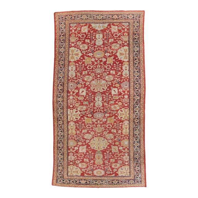Early 20th Century Handmade Persian Sultanabad Long and Narrow Gallery Carpet For Sale