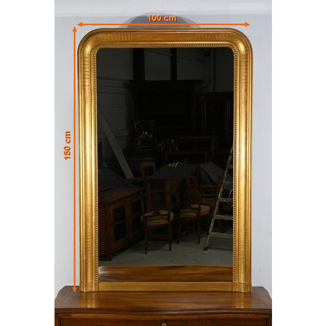 Louis Philippe Gilded Leaf Mirror For Sale - Image 13 of 16