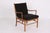 PJ149 Colonial Chair in Mahogany and Brown Fabric by Ole Wanscher for Poul Jeppesens Møbelfabrik, 1950s For Sale - Image 3 of 11
