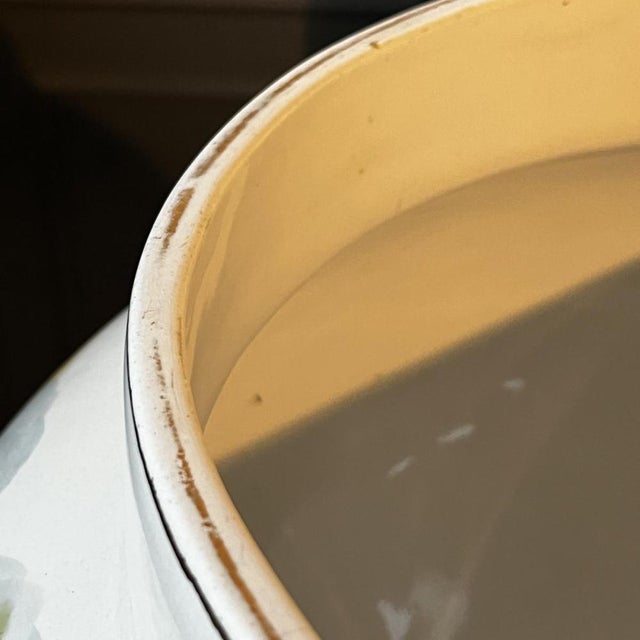 Large Earthenware Ceramic Roses Floral Planter, 1900s For Sale - Image 15 of 18