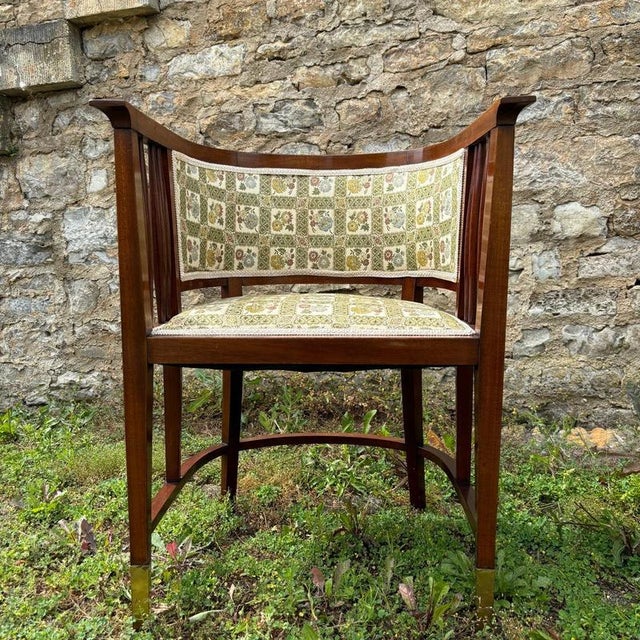 Antique Art Nouveau Viennese in Mahogany Chairs, 1910s, Set of 2 For Sale - Image 5 of 16