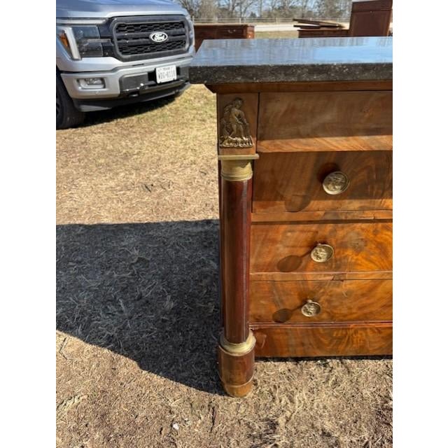 19th Century Empire Marble Top Chest of Drawer / Commodes For Sale - Image 12 of 18