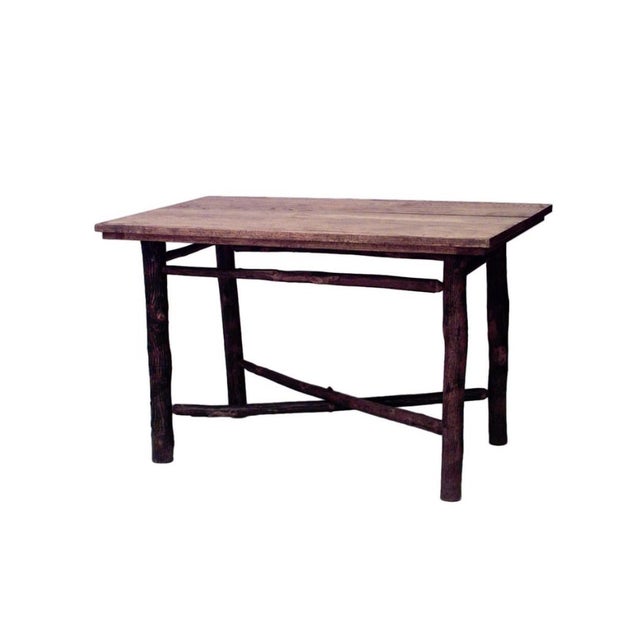 American Rustic Old Hickory Dining Table Chairish