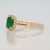 Colombian Emerald Ring With Earth Mined Diamonds Accents: Solid 14k Gold, Size 6.75 For Sale In Columbus - Image 6 of 7