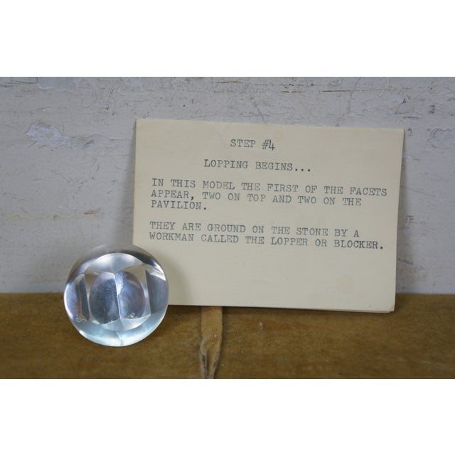 Vintage Glass Prisms Jewelers Diamond Cutting Demonstration Set Gemstone Case For Sale - Image 11 of 16