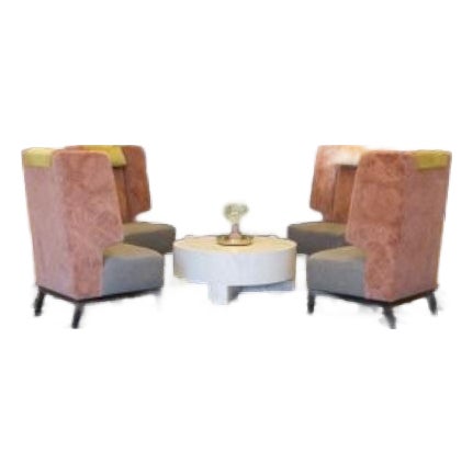 Custom-Commissioned Set of Wingback Chairs (4) For Sale