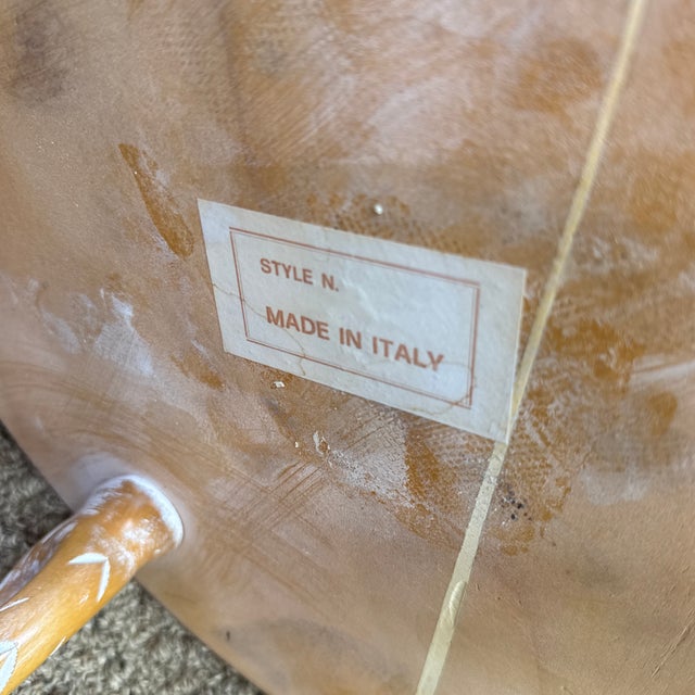 Wood Vintage Italian Side Table With Carved Swans For Sale - Image 7 of 8