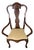 Antique Dutch Marquetry Mahogany Open Armchair With Bird & Floral Inlay, Late 19th Century For Sale