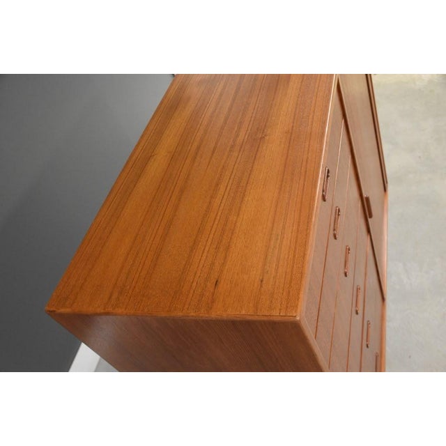 1960s Danish Modern Svend Madsen Style Teak Armoire Dresser For Sale In Boston - Image 6 of 10