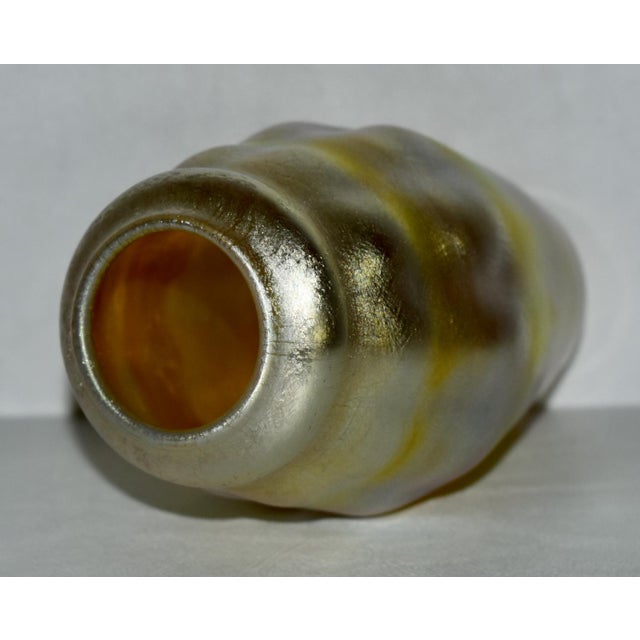 Art Nouveau Antique l.c. Tiffany Favrile Art Glass Vase For Sale - Image 3 of 13