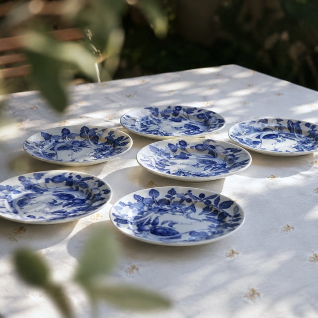 19th Century French Ironstone Plates with Vegetable Garden Decoration, 1930s, Set of 6 For Sale - Image 3 of 14