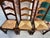 Vintage French Dining Chairs Set 6 Oak Barley Twist Rush Seat Ladder Back For Sale - Image 16 of 18