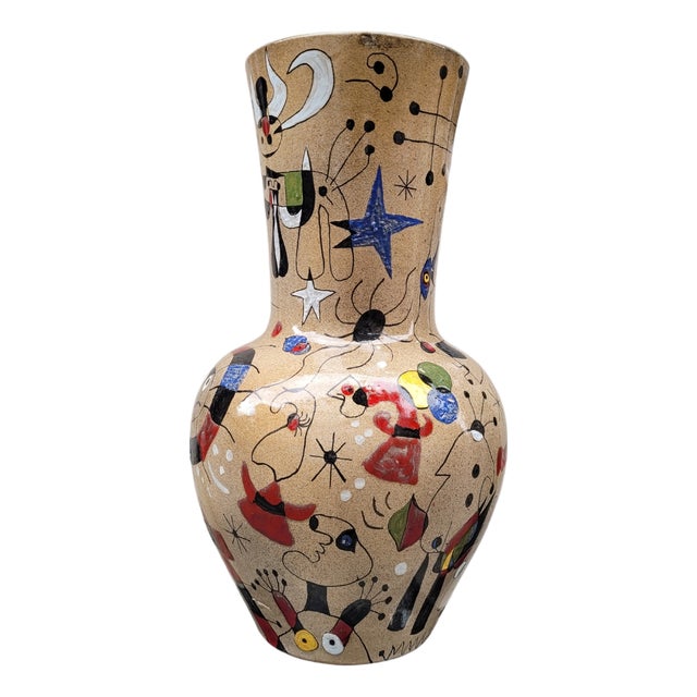 Miró Vase in Glazed Ceramic by Renata, Spain, 1993 For Sale