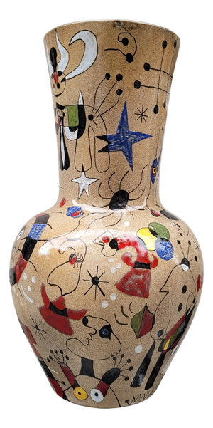 Miró Vase in Glazed Ceramic by Renata, Spain, 1993