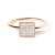 10K Rose Gold 1/3 Cttw Invisible Set Princess Cut Diamond Composite Square Shape Ring (H-I color, I1-I2 clarity) - Size 6 For Sale