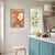 This is a new larger oil painting that explores simple minimalist floral shapes and fresh color. The abstract textured oil...