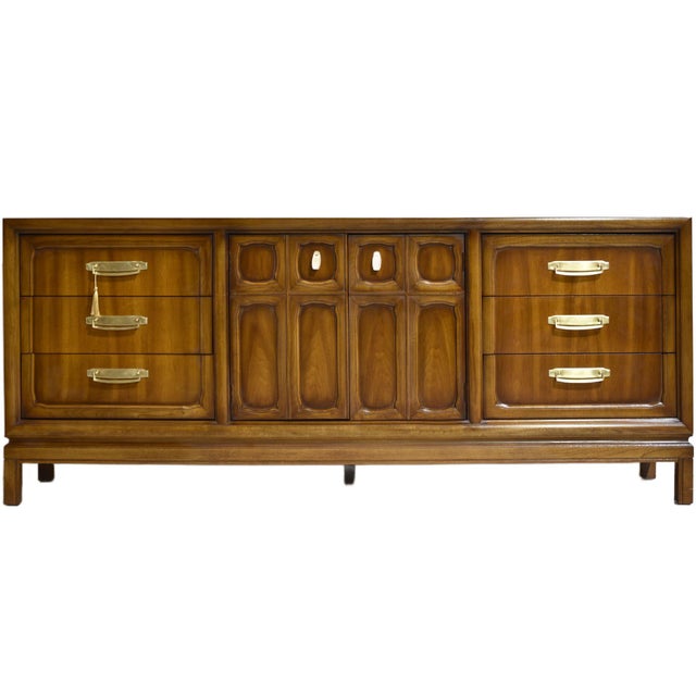 1970s Campaign Style Lowboy Dresser by Henry M. Goodman Furniture For Sale - Image 12 of 12