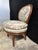 French Vintage Louis XVI Style Slipper / Chauffeuse Chair With Floral Upholstery For Sale - Image 3 of 7