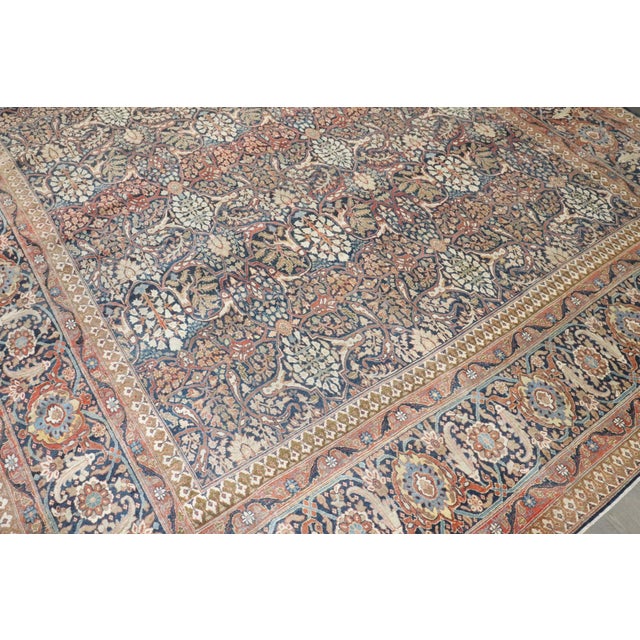Late 19th century Antique Tabriz Persian Rug - 9'8" x 15'4" For Sale - Image 4 of 12