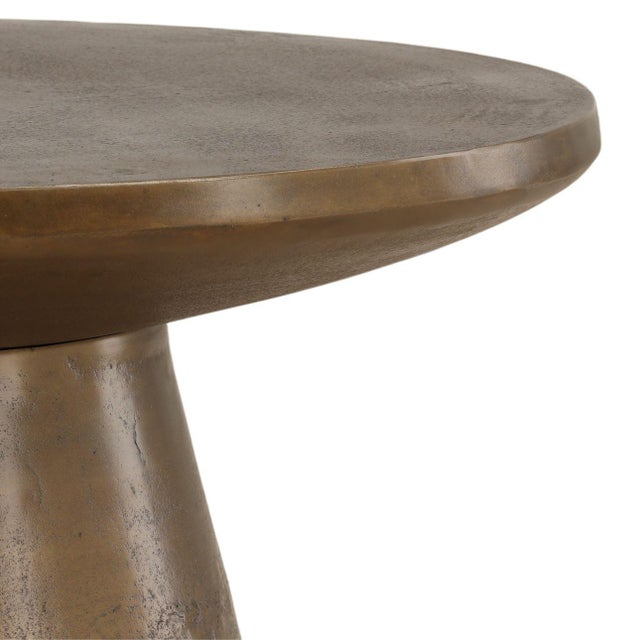 Contemporary Cairo Brass Finish Coffee Table For Sale - Image 3 of 3